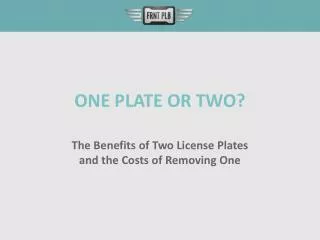 One Plate or Two?
