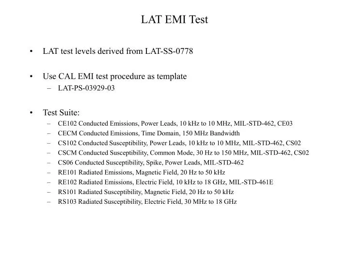 lat emi test