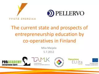 The current state and prospects of entrepreneurship education by co-operatives in Finland