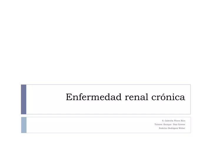 enfermedad renal cr nica