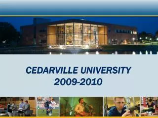 CEDARVILLE University 2009-2010