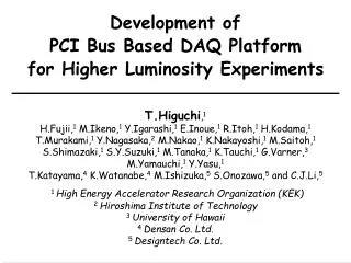 Development of PCI Bus Based DAQ Platform for Higher Luminosity Experiments