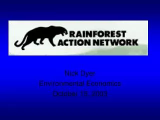 Nick Dyer Environmental Economics October 15, 2003