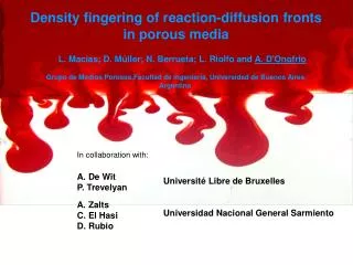 Density fingering of reaction-diffusion fronts in porous media