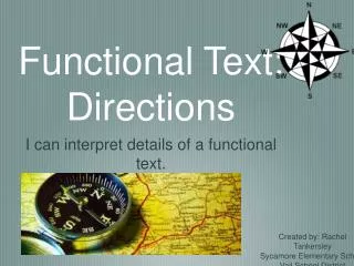 Functional Text: Directions