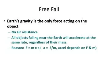free fall