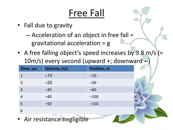 free fall