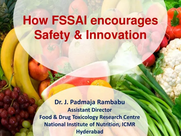 how fssai encourages safety innovation