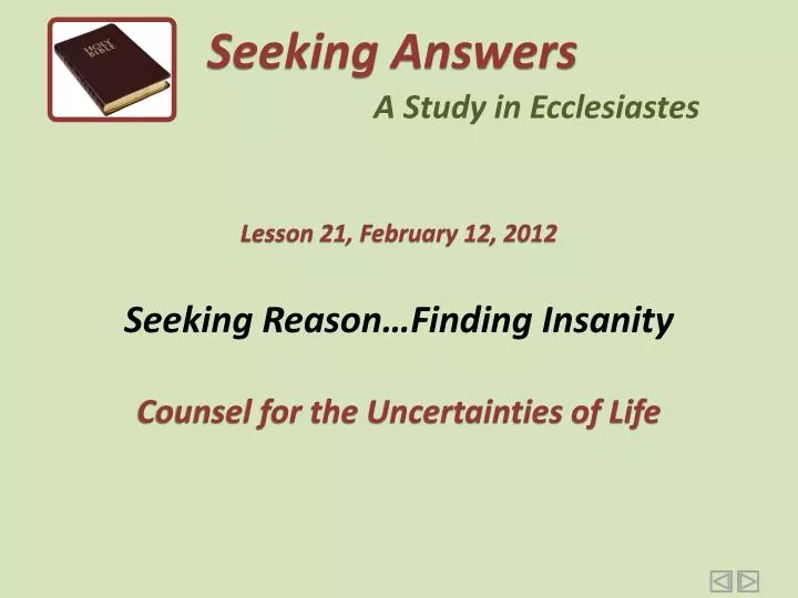 seeking reason finding insanity