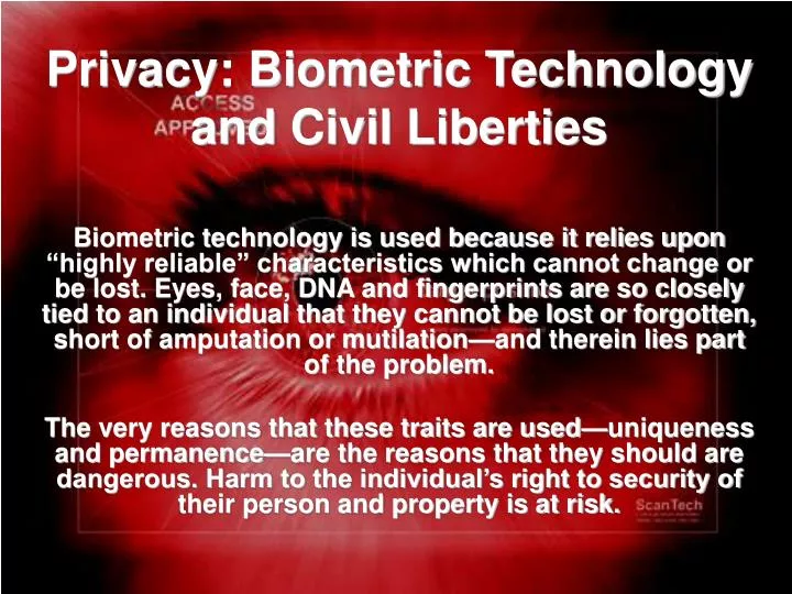 privacy biometric technology and civil liberties