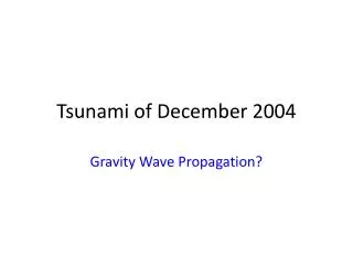 tsunami of december 2004