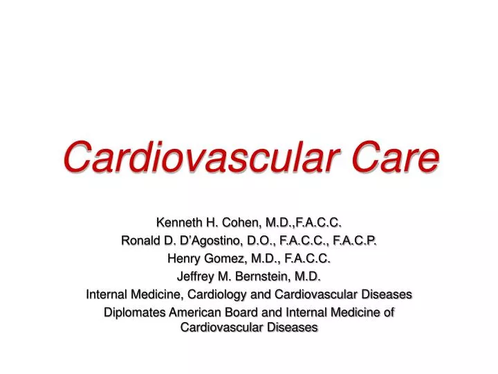 cardiovascular care