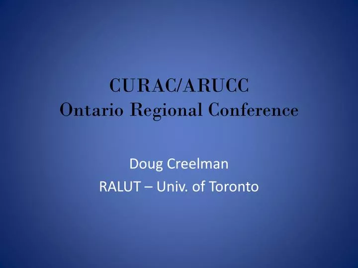 curac arucc ontario regional conference