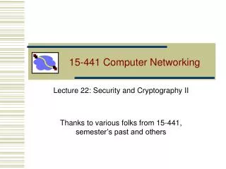 15-441 Computer Networking
