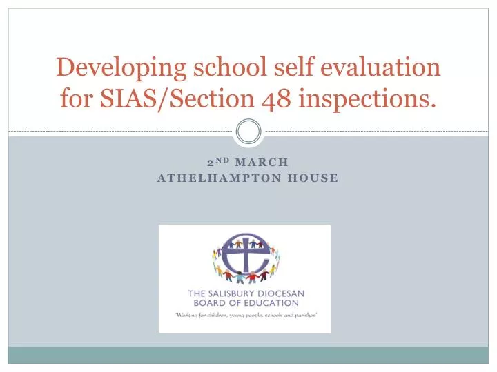 developing school self evaluation for sias section 48 inspections