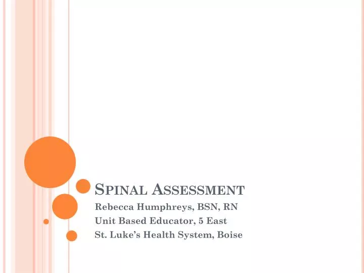 spinal assessment