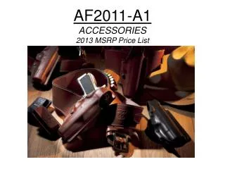 AF2011-A1 ACCESSORIES 2013 MSRP Price List