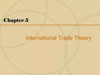 Chapter 5 International Trade Theory