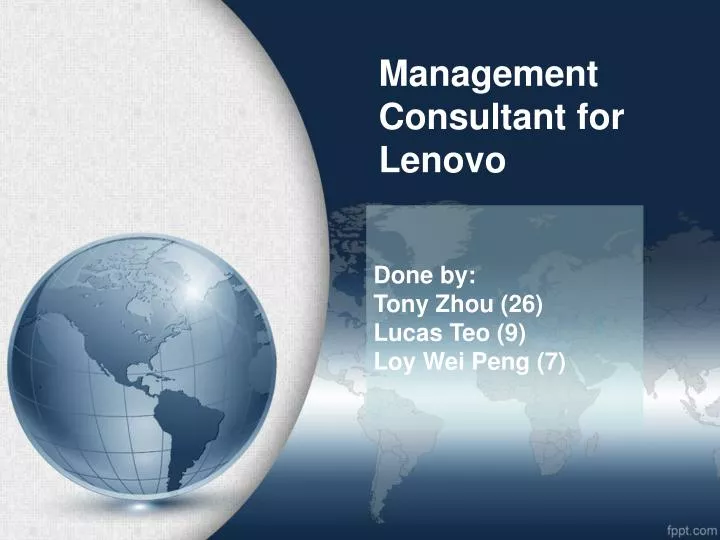 management c onsultant for lenovo