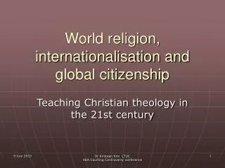 World religion, internationalisation and global citizenship