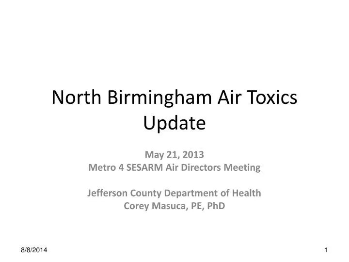 north birmingham air toxics update