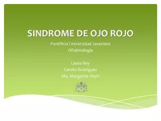 sindrome de ojo rojo