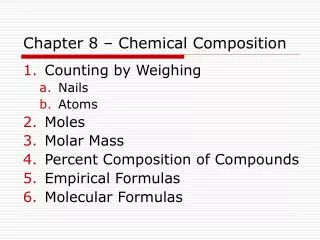 chapter 8 chemical composition