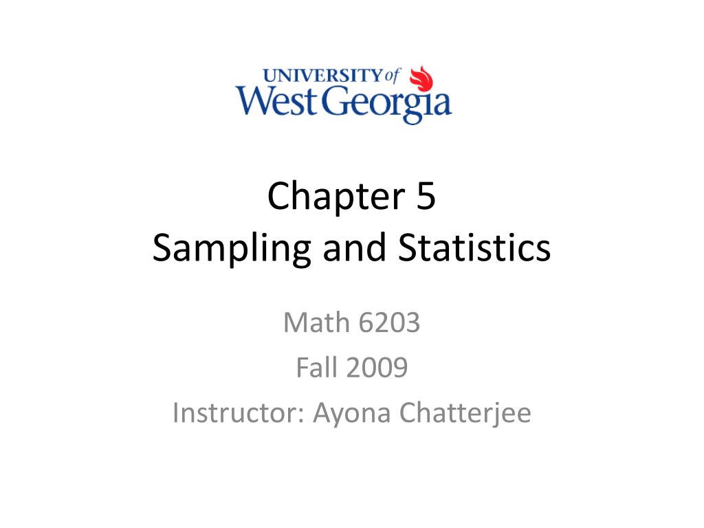 PPT - Chapter 5 Sampling and Statistics PowerPoint Presentation, free ...