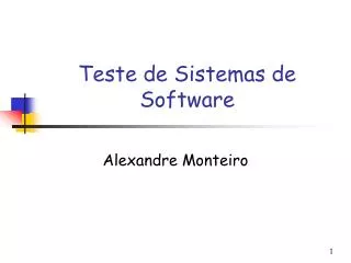 teste de sistemas de software