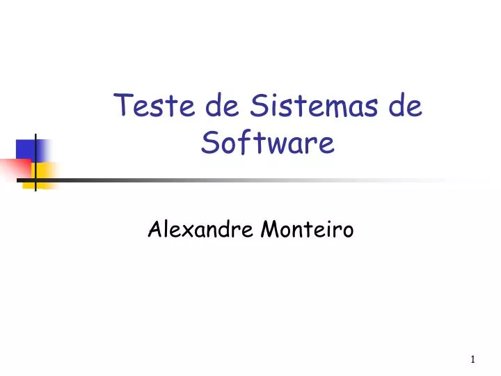 teste de sistemas de software