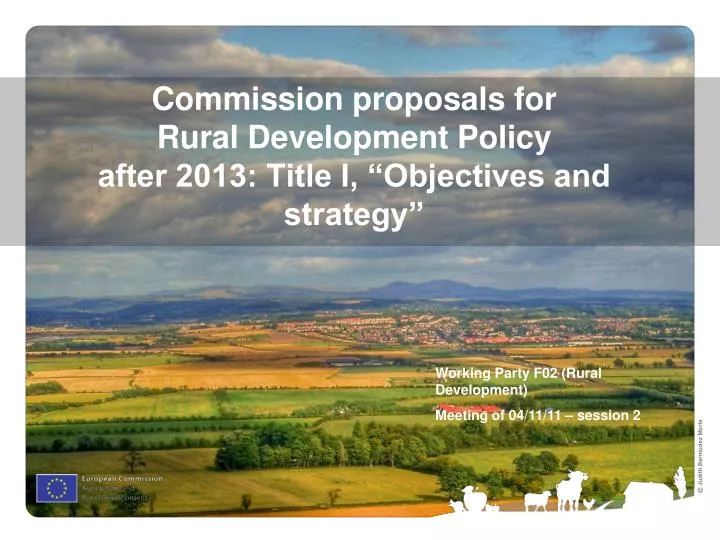 commission proposals for rural development policy after 2013 title i objectives and strategy