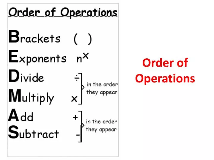 order of operations
