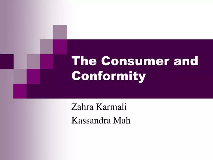 the consumer and conformity