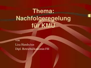 thema nachfolgeregelung f r kmu