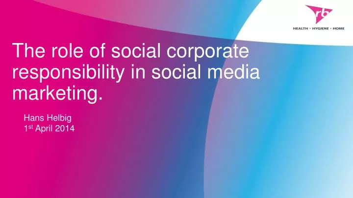 the role of social corporate responsibility in social media marketing