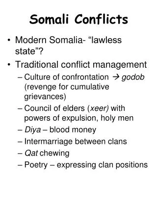 Somali Conflicts