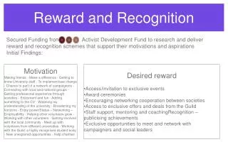 Reward and Recognition