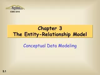 Chapter 3 The Entity-Relationship Model