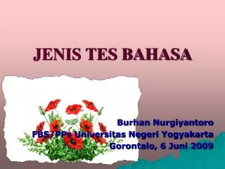 jenis tes bahasa