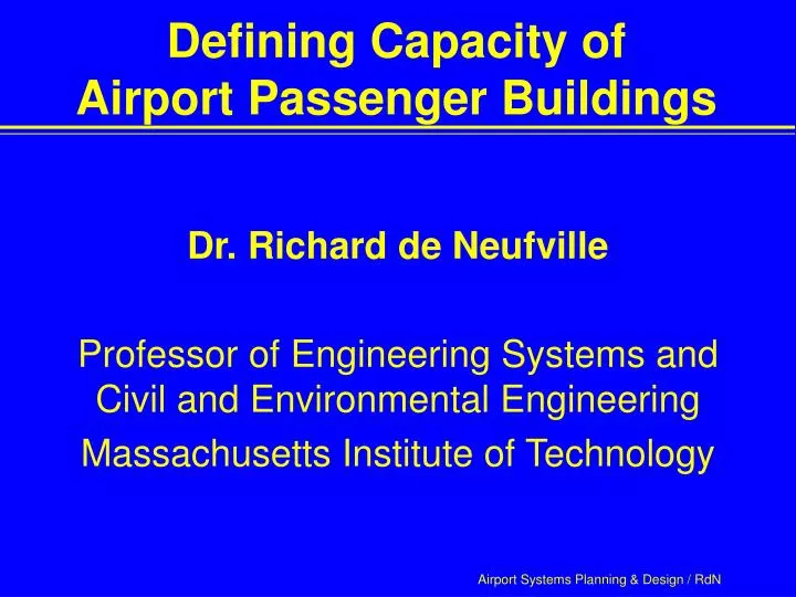 defining capacity of airport passenger buildings