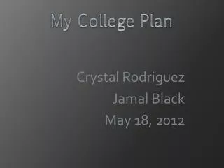 Crystal Rodriguez Jamal Black May 18, 2012