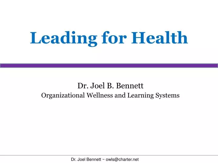 leading for health