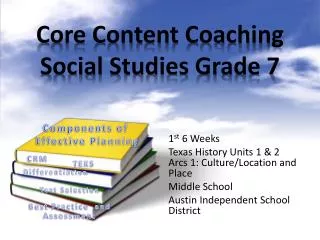 Core Content Coaching Social Studies Grade 7