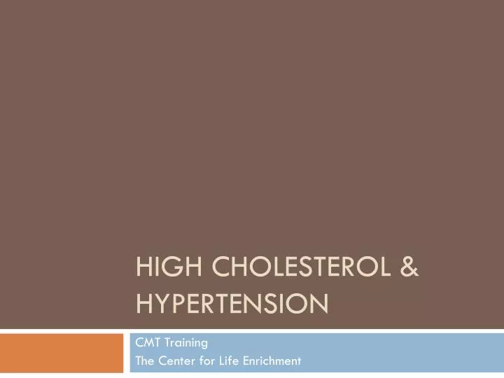 high cholesterol hypertension