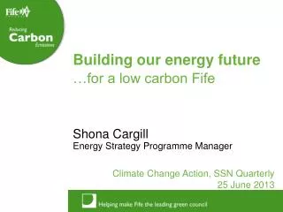 Shona Cargill Energy Strategy Programme Manager
