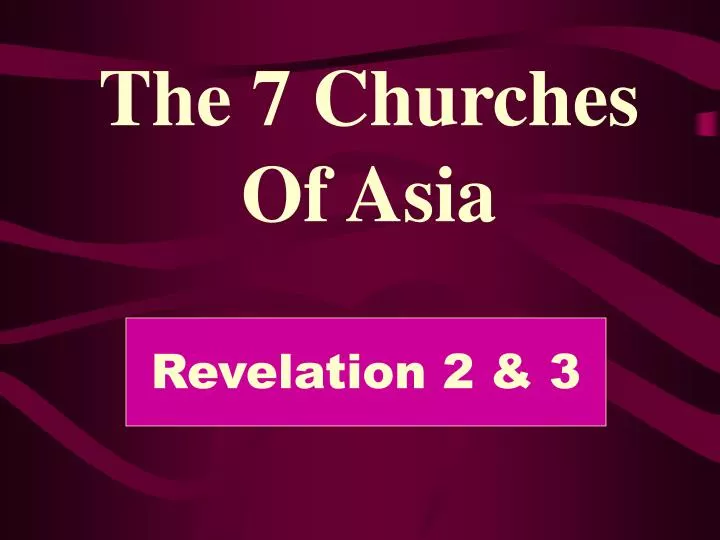 the 7 churches of asia