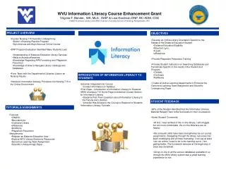 WVU Information Literacy Course Enhancement Grant