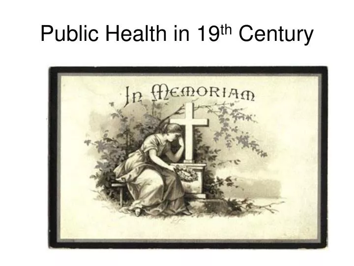 public health in 19 th century