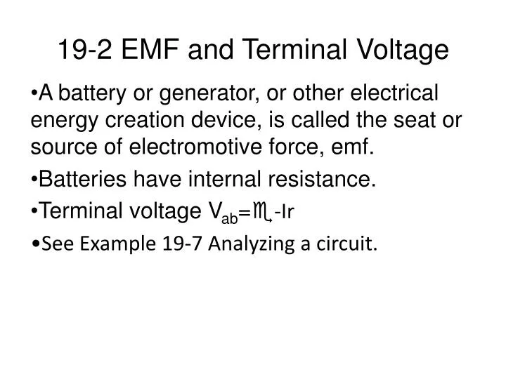 19 2 emf and terminal voltage