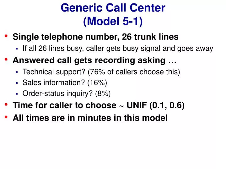 generic call center model 5 1